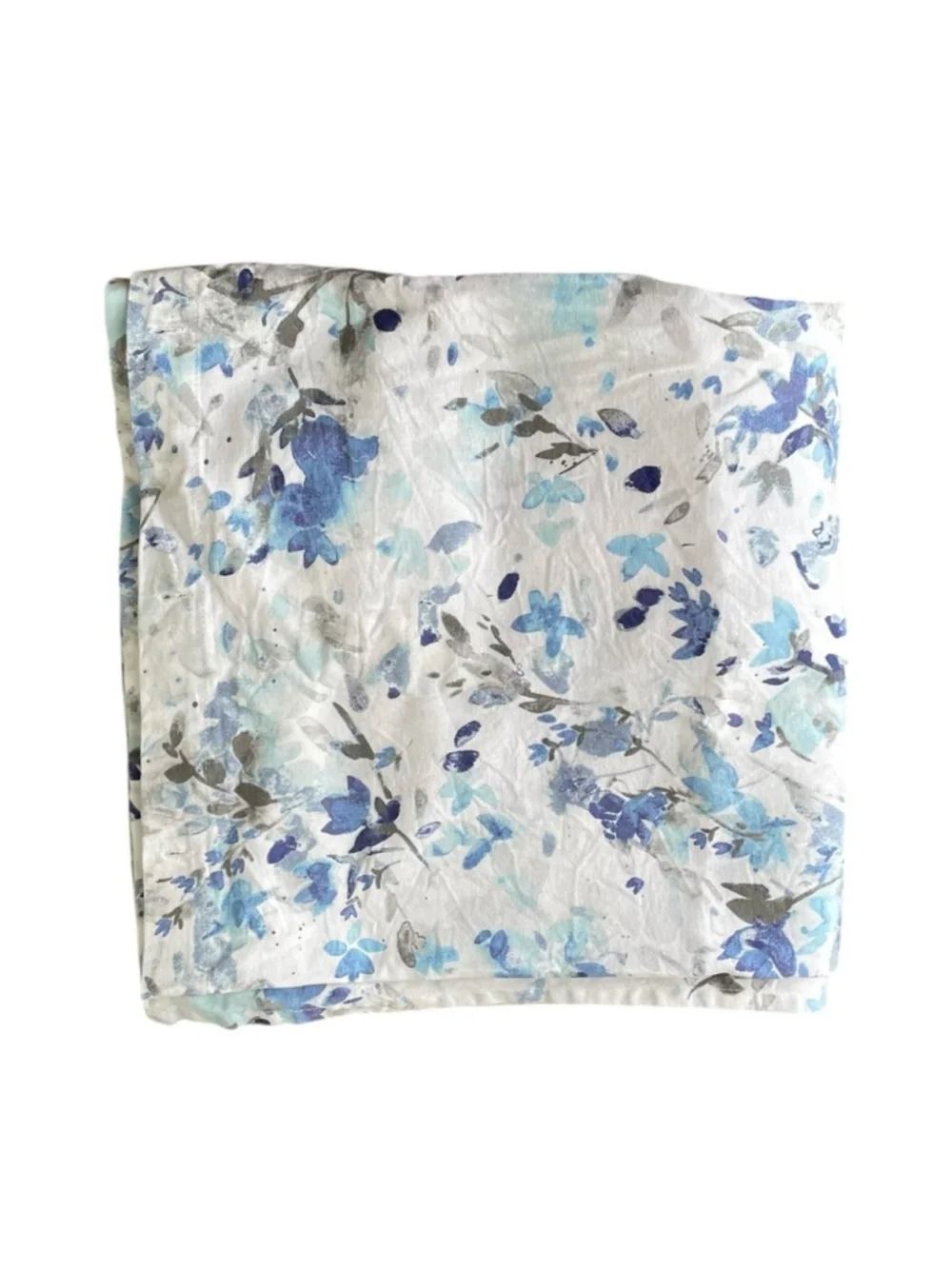 Ralph Lauren Cotton Floral Shower Curtain Blue White